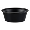 Portion Containers, 1.5 oz, Plastic, Black, 250/Bag, 10 Bags/Carton