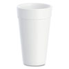 <strong>Dart®</strong><br />Foam Drink Cups, 20 oz, White, 500/Carton