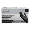 <strong>AMMEX® Professional</strong><br />Nitrile Exam Gloves, Powder-Free, 3 mil, Large, Black, 100/Box, 10 Boxes/Carton