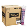 Solo Paper Hot Drink Cups in Bistro Design, 12 oz, Maroon, 50/Bag, 20 Bags/Carton
