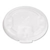 Lift Back And Lock Tab Cup Lids With Straw Slot, Id Buttons, Fits 16, 20 Oz Cups, Translucent,100/pack, 20 Packs/carton