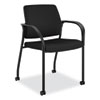 Ignition Series Guest Chair with Arms, Polyester Fabric Seat, 25" x 21.75" x 33.5", Black