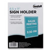 <strong>NuDell™</strong><br />Clear Plastic All-Purpose Mountable Sign Holder, Magnetic/Hook-Loop, Horizontal/Vertical Orientation, 8.5 x 11 Insert