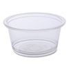 Souffle/Portion Cups, 2 oz, Polypropylene, Clear, 20 Cups/Sleeve, 125 Sleeves/Carton