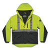 GloWear 8275 Class 2 Heavy-Duty Hi-Vis Workwear Sherpa Lined Jacket, Medium, Lime