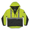 GloWear 8275 Class 2 Heavy-Duty Hi-Vis Workwear Sherpa Lined Jacket, Large, Lime