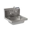<strong>BK Resources</strong><br />Stainless Steel Hand Sink with Faucet, 14" l x 10" w x 5" d, Ships in 4-6 Business Days