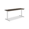 Coordinate Height Adjustable Desk Bundle 2-Stage, 70" x 22" x 27.75" to 47", Florence Walnut/Designer White