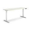 Coordinate Height Adjustable Desk Bundle 2-Stage, 70" x 22" x 27.75" to 47", Silver Mesh/Designer White