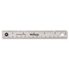 <strong>Westcott®</strong><br />Stainless Steel Office Ruler With Non Slip Cork Base, Standard/Metric, 6" Long