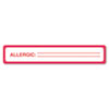 MEDICAL LABELS, ALLERGIC, 1 X 5.5, WHITE, 175/ROLL