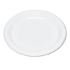 Plastic Dinnerware, Plates, 9" Dia, White, 125/pack, 4 Packs/carton