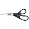 Design Line Straight Stainless Steel Scissors, 8" Long, 3.13" Cut Length, Black Straight Handle