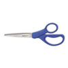 <strong>Westcott®</strong><br />Preferred Line Stainless Steel Scissors, 8" Long, 3.5" Cut Length, Blue Straight Handle