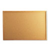 Cork Board with Oak Style Frame, 36 x 24, Tan Surface