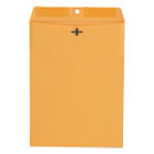 Kraft Clasp Envelope, Center Seam, 28lb, 9 x 12, Brown Kraft, 100/Box UNV35264