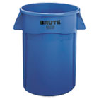 Brute Vented Trash Receptacle, Round, 44 gal, Blue RCP264360BE