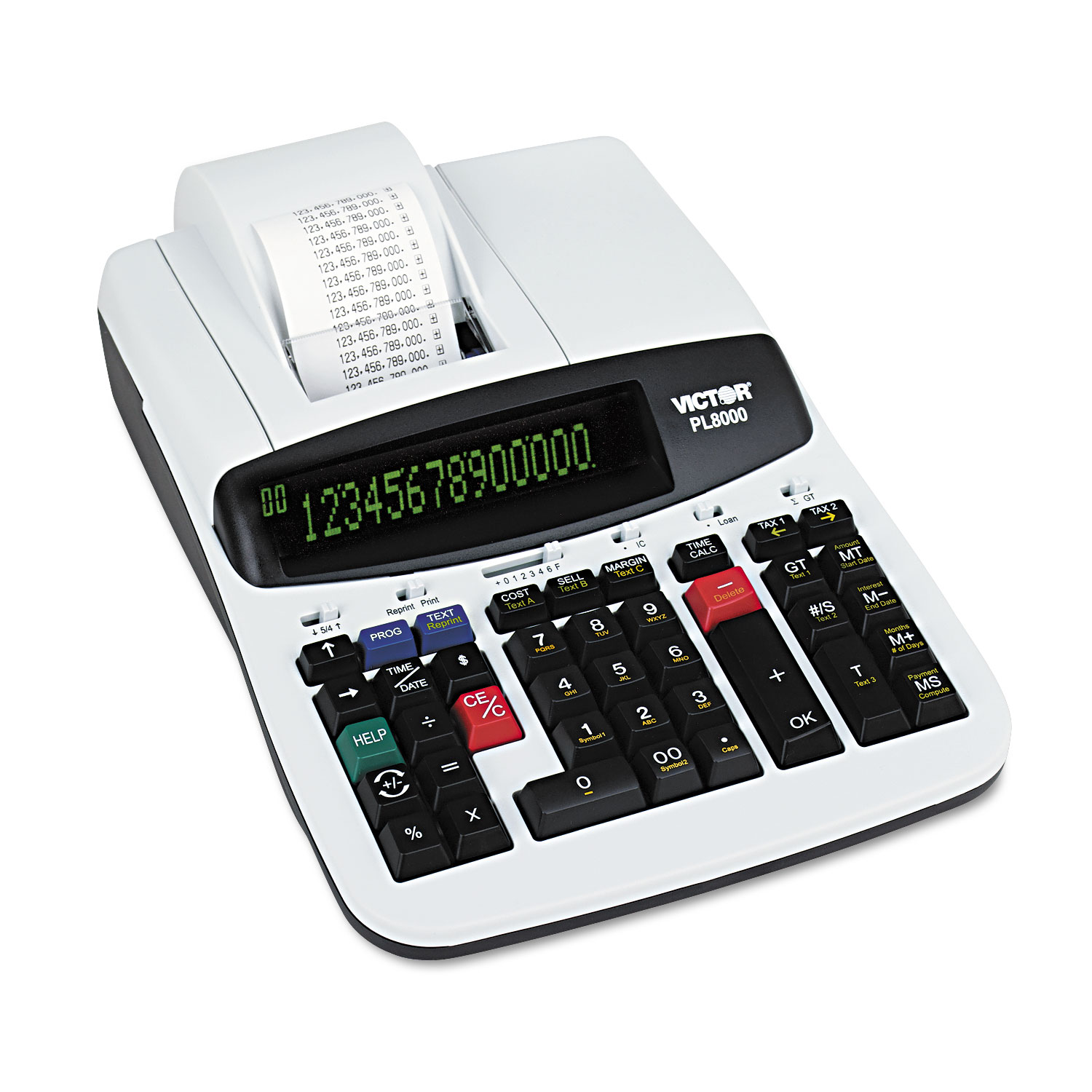 PL8000 One-Color Prompt Logic Printing Calculator, Black Print, Lines/Sec  TonerQuest