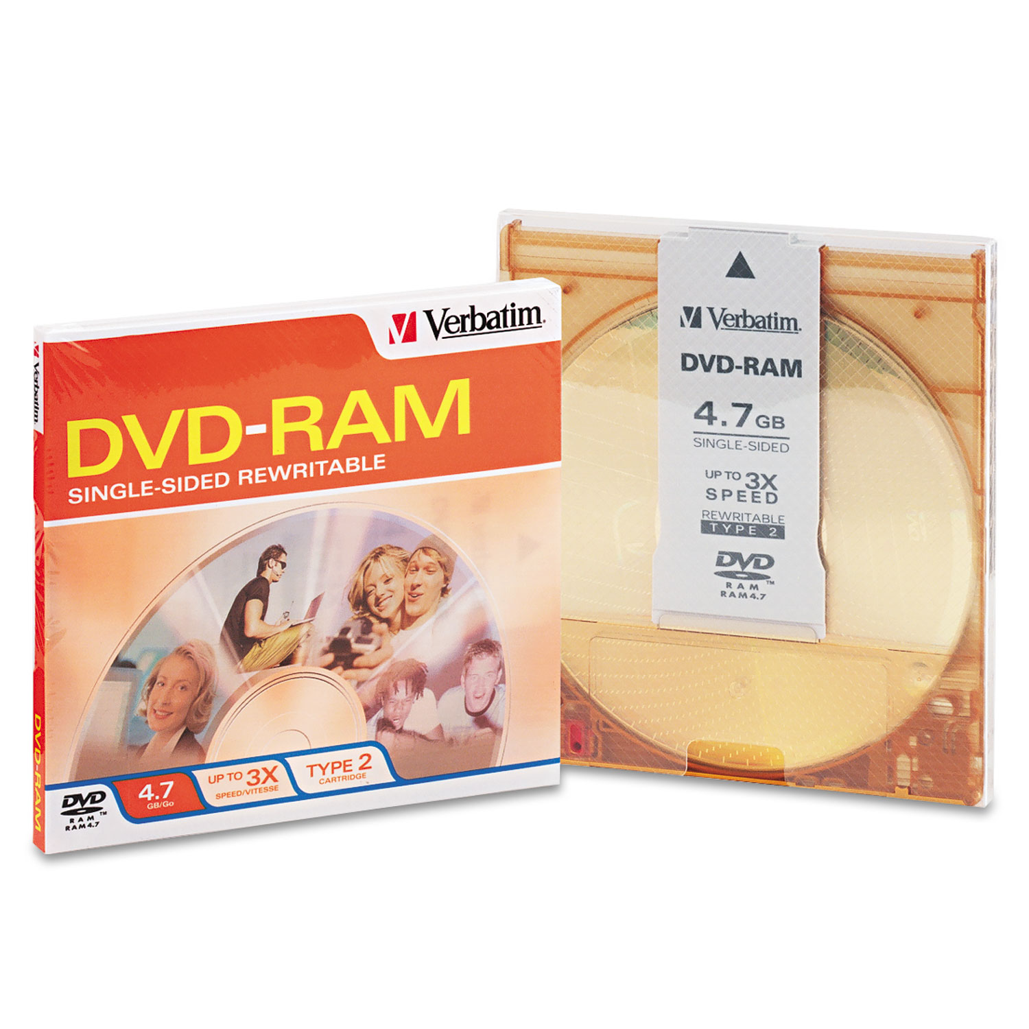 Type 4 DVD-RAM Cartridge, 4.7GB, 3x