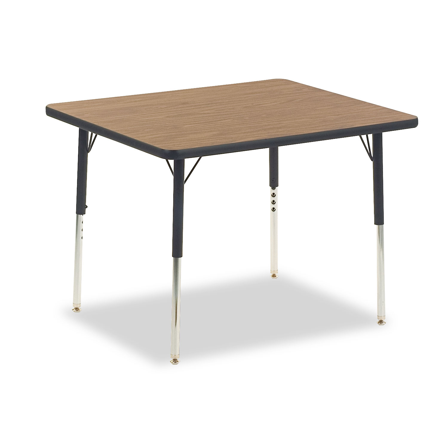 4000 Series Rectangular Activity Table, 30w x 36d x 30h, Medium Oak/Chrome