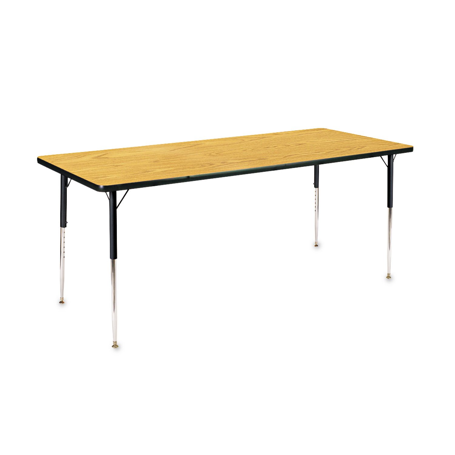 4000 Series Rectangular Activity Table, 36w x 36d x 30h, Medium Oak/Chrome