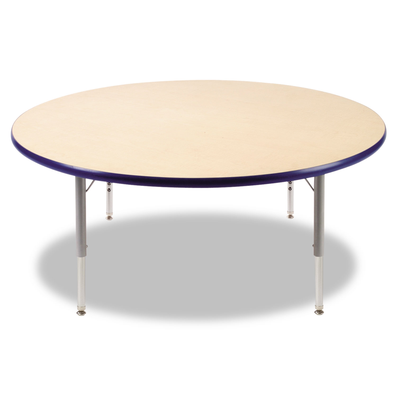 Primary Collection Round Activity Table, 48 dia. x 25h, Fusion Maple/Chrome