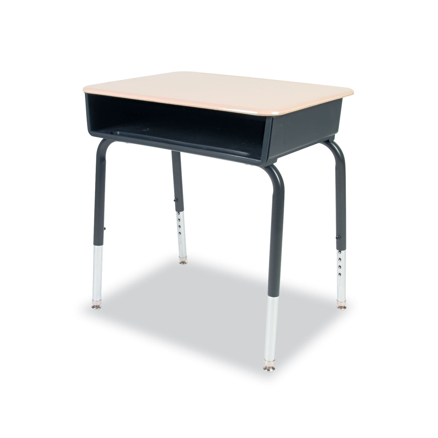 Open Front Student Desk, 24w x 18d, Sandstone Top, 2/Carton