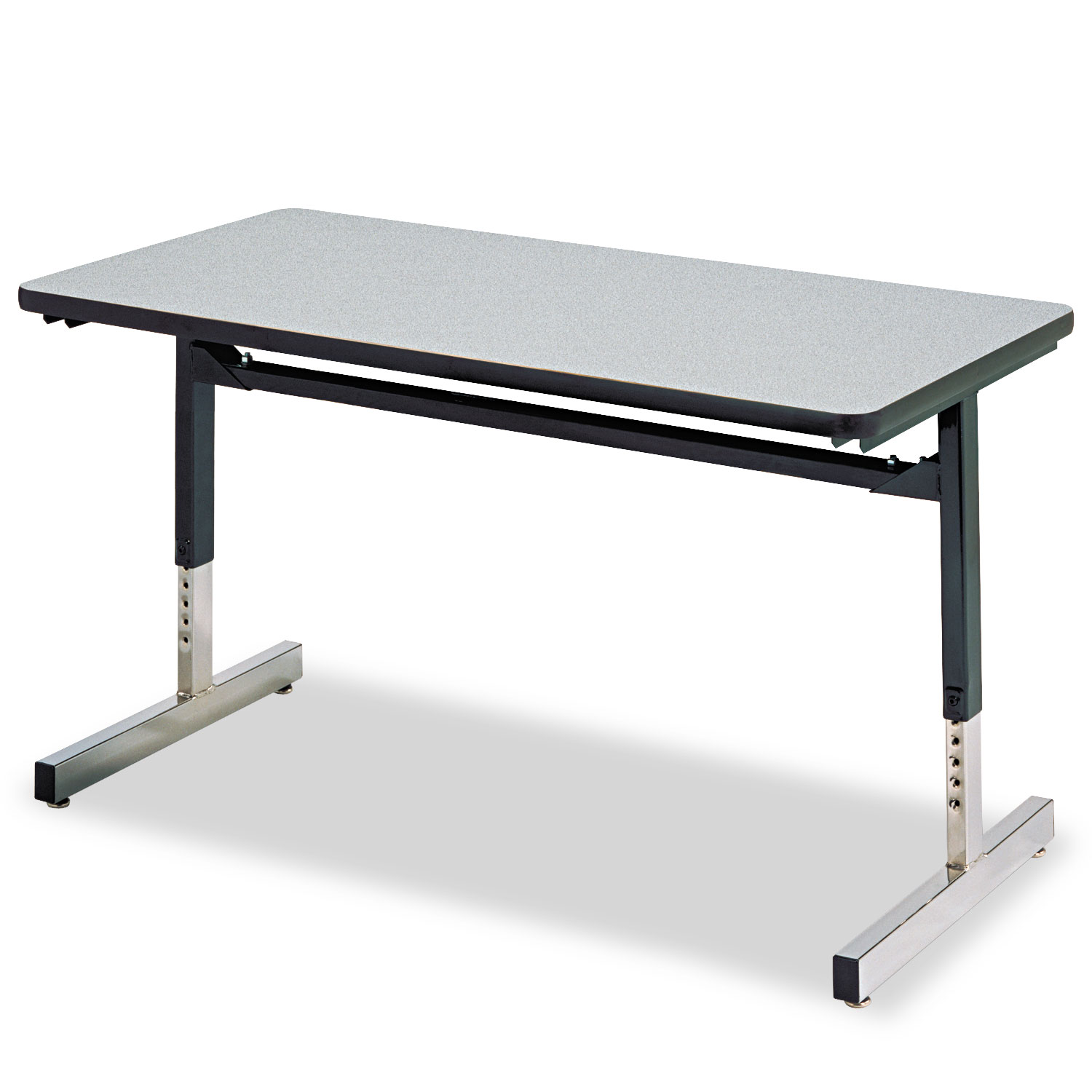 8700 Series Rectangular Activity Table, 36w x 24d x 30h, Gray Nebula/Chrome
