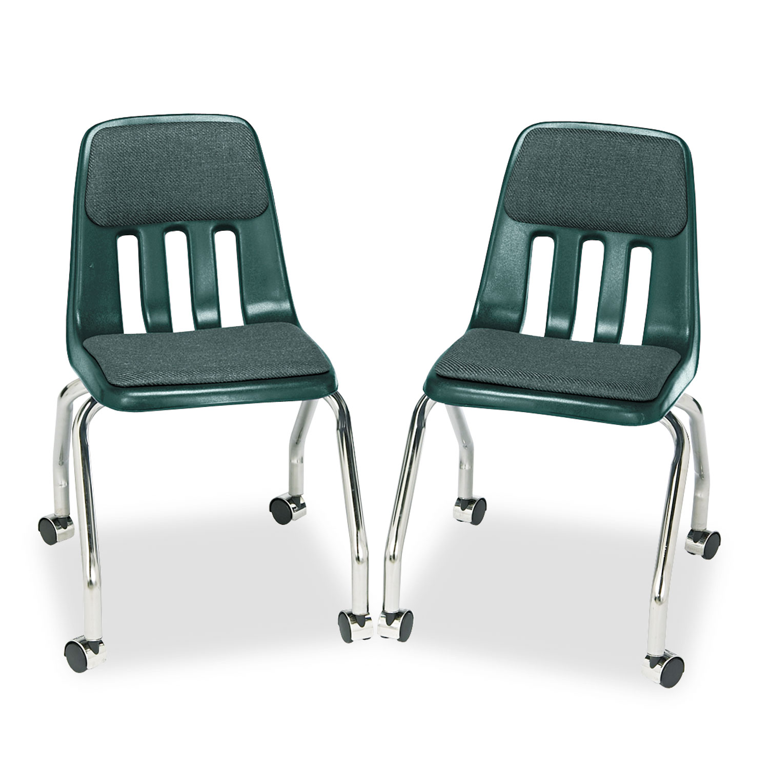 Padded Teachers Chair, 18-5/8 x 21 x 30, Forest Green, 2/Carton