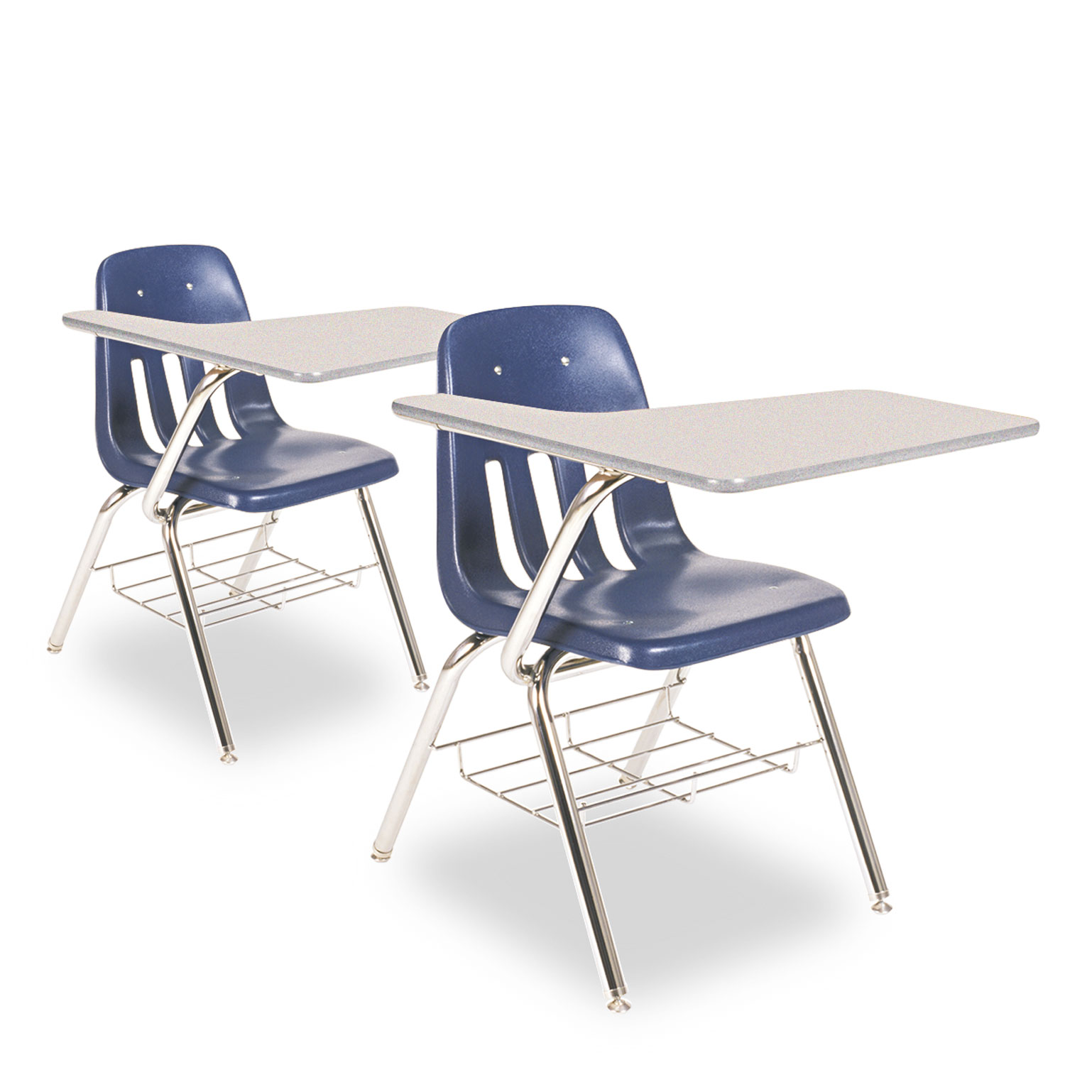 9700 Series Chair Desk, 18-3/4w x 31d x 30-1/2h, Gray Nebula/Navy, 2/Carton