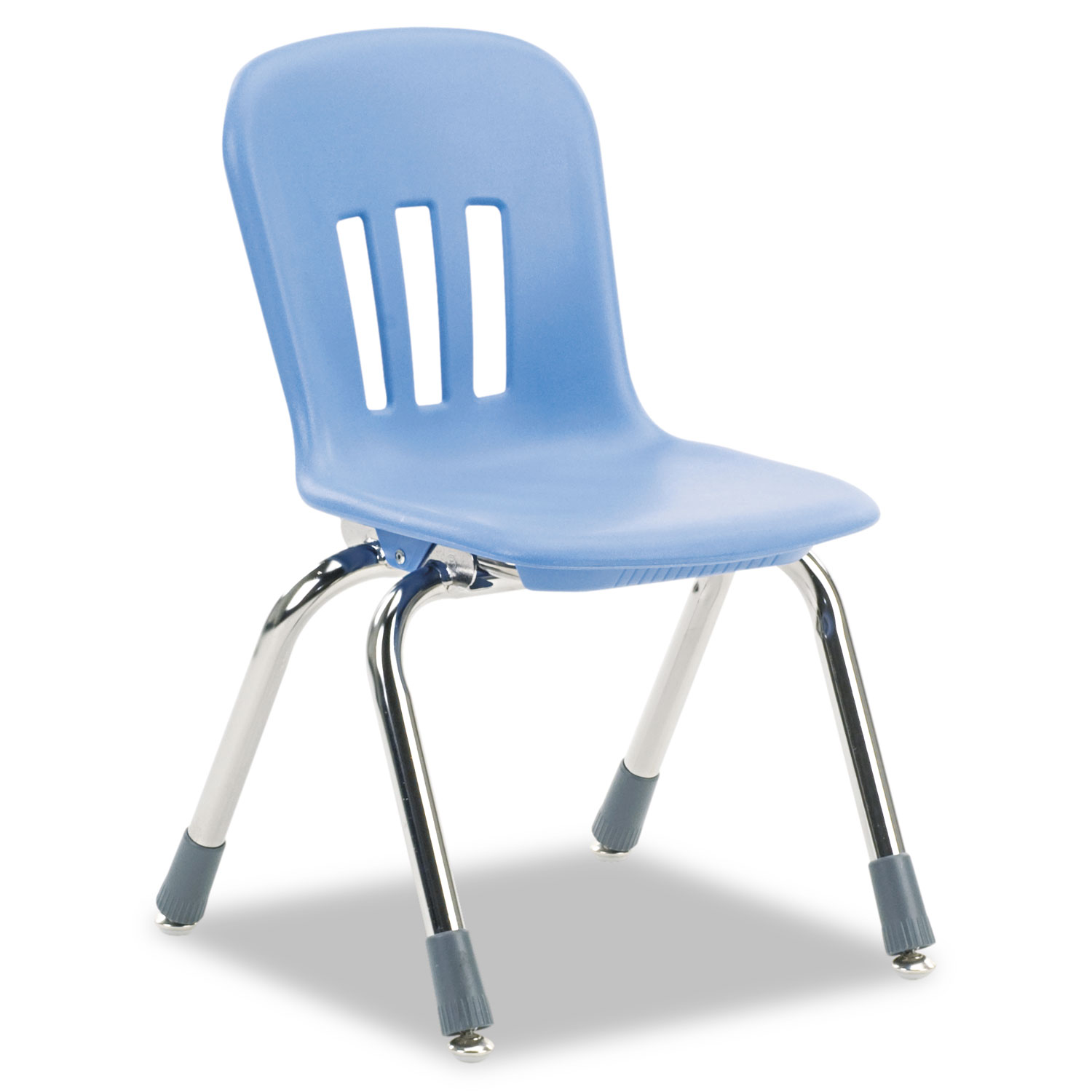 Metaphor Series Classroom Chair, 12-1/2 Seat Height, Blueberry/Chrome, 5/Carton