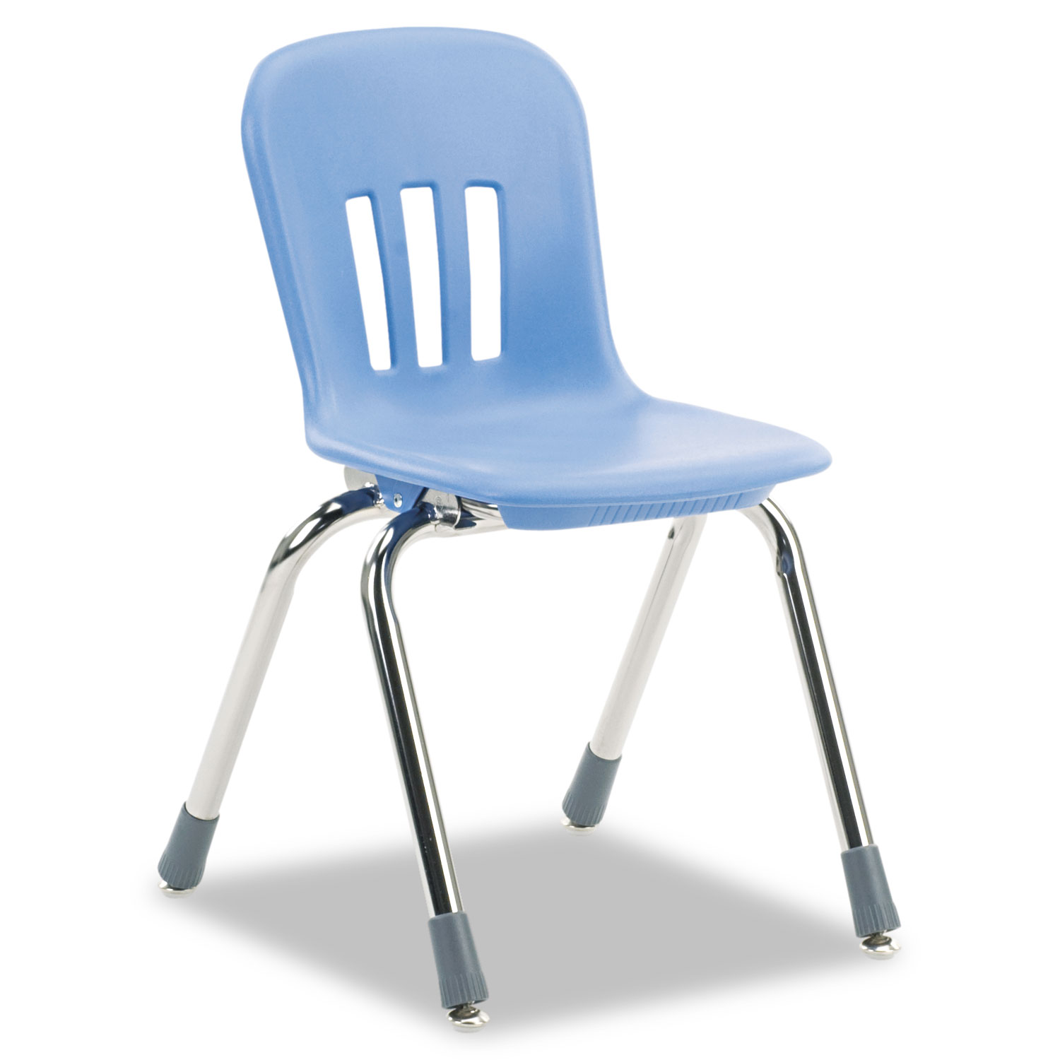 Metaphor Series Classroom Chair, 14-1/2 Seat Height, Blueberry/Chrome, 5/Carton