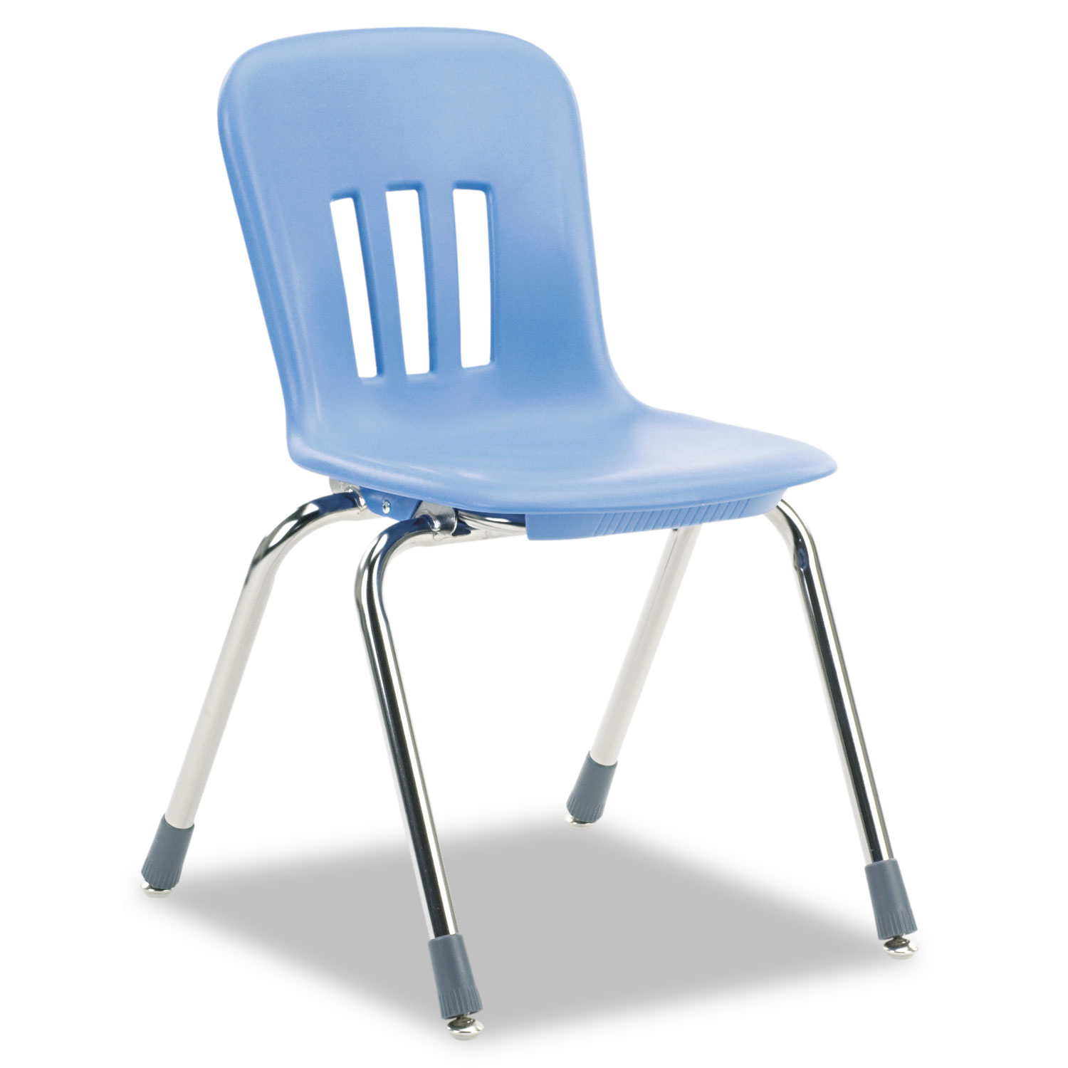Metaphor Series Classroom Chair, 16-1/2 Seat Height, Blueberry/Chrome, 4/Carton