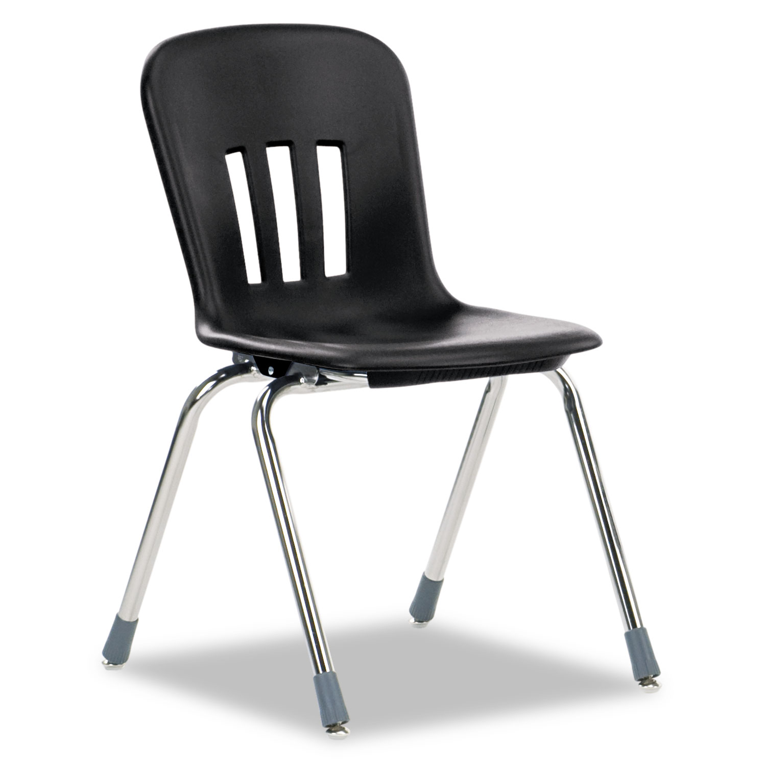 Metaphor Series Classroom Chair, 18 Seat Height, Black/Chrome, 4/Carton