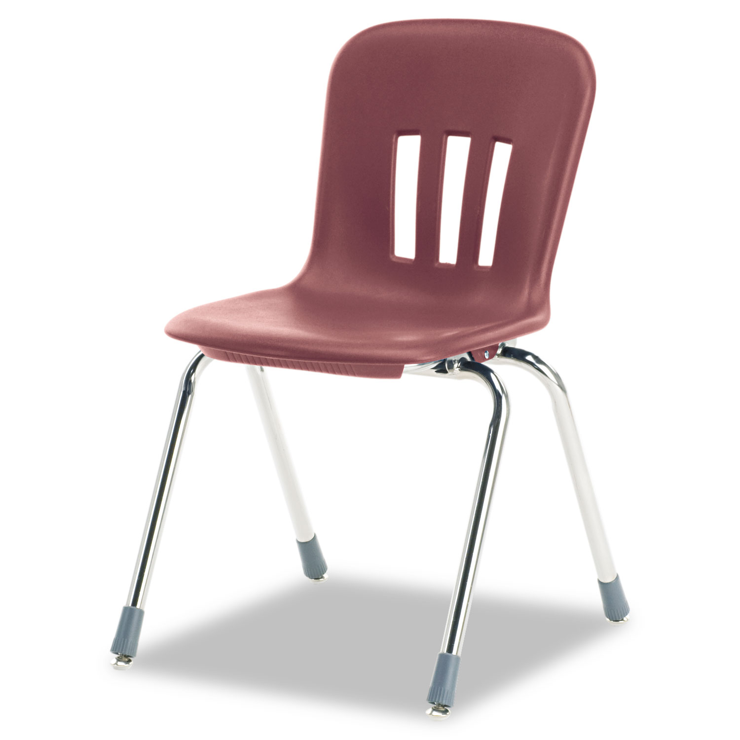 Metaphor Series Classroom Chair, 18 Seat Height, Wine/Chrome, 4/Carton