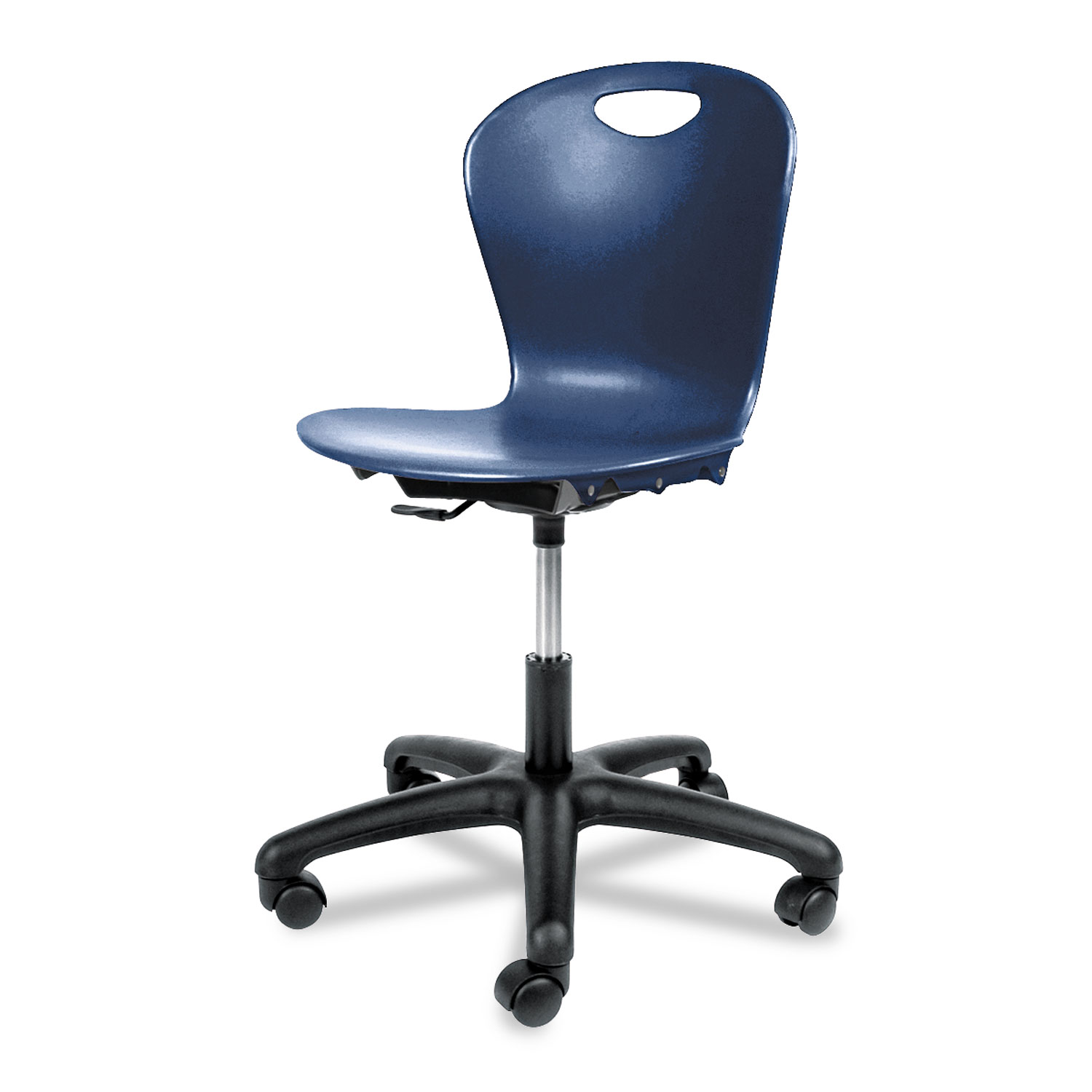 Adjustable-Height Task Chair, 24-1/8w x 24-1/8d x 3034-1/2h, Navy