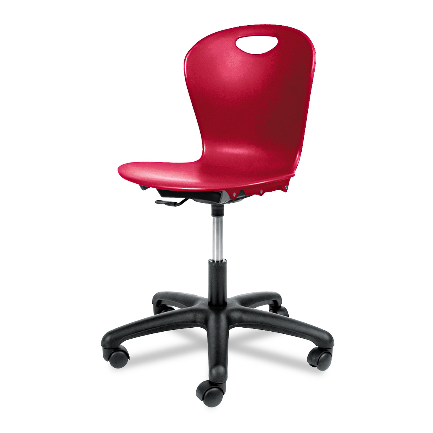 Adjustable-Height Task Chair, 24-1/8w x 24-1/8d x 3034-1/2h, Red