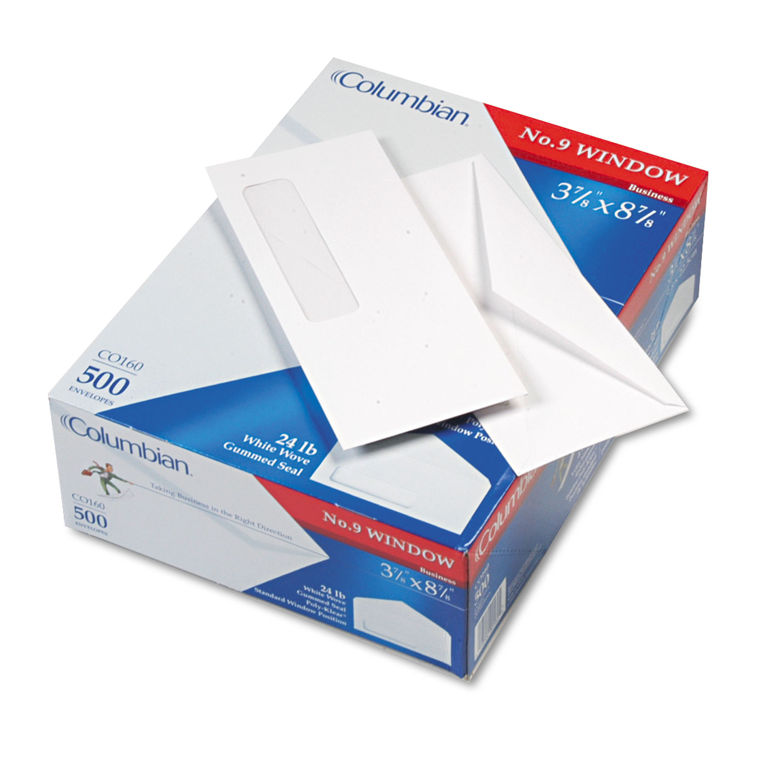 Poly-Klear Single Window Envelope, #9, 3 7/8 x 8 7/8, 500/Box