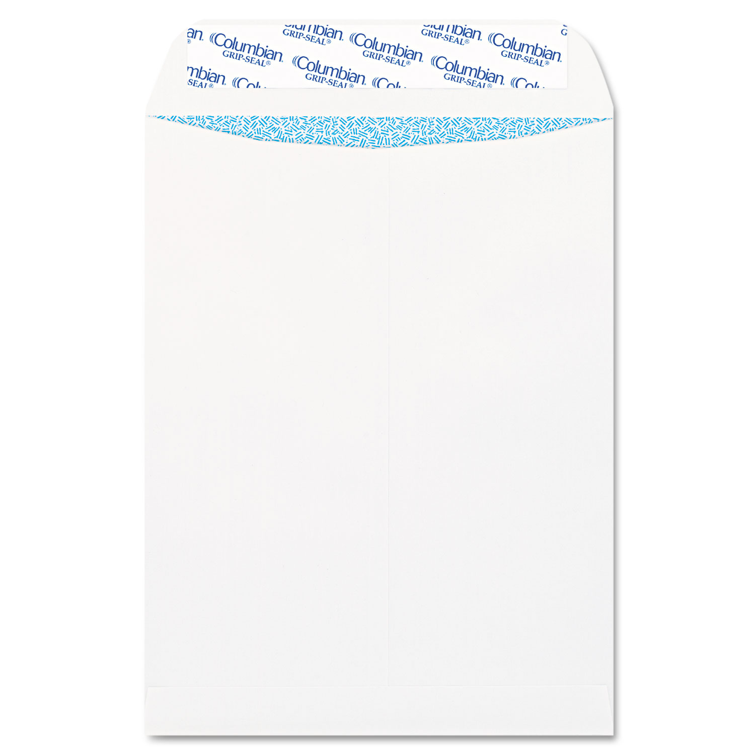 Grip Seal Security Tinted Catalog Envelopes, 9 x 12, 28lb, White Wove, 100/Box