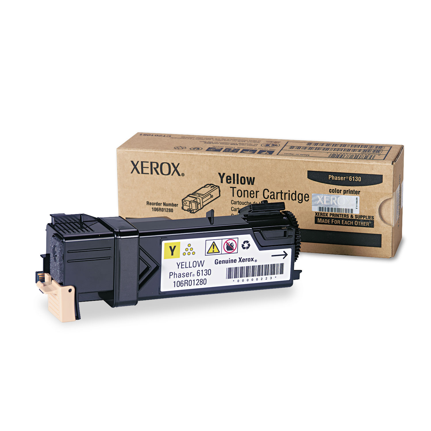  Xerox 106R01280 106R01280 Toner, 1900 Page-Yield, Yellow (XER106R01280) 