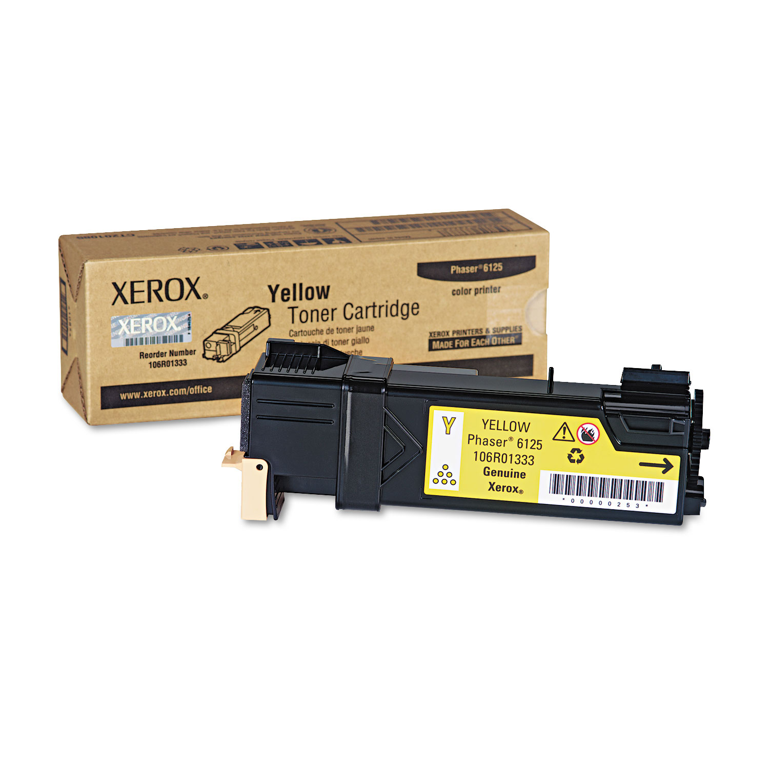  Xerox 106R01333 106R01333 Toner, 1000 Page-Yield, Yellow (XER106R01333) 