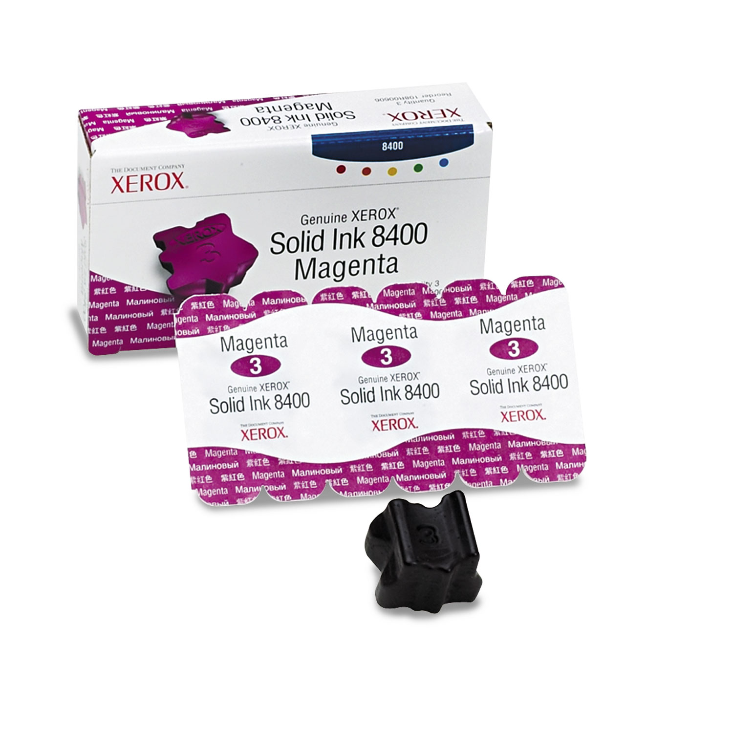 108R00606 Solid Ink Stick, 1,133 Page-Yield, 3/Box, Magenta