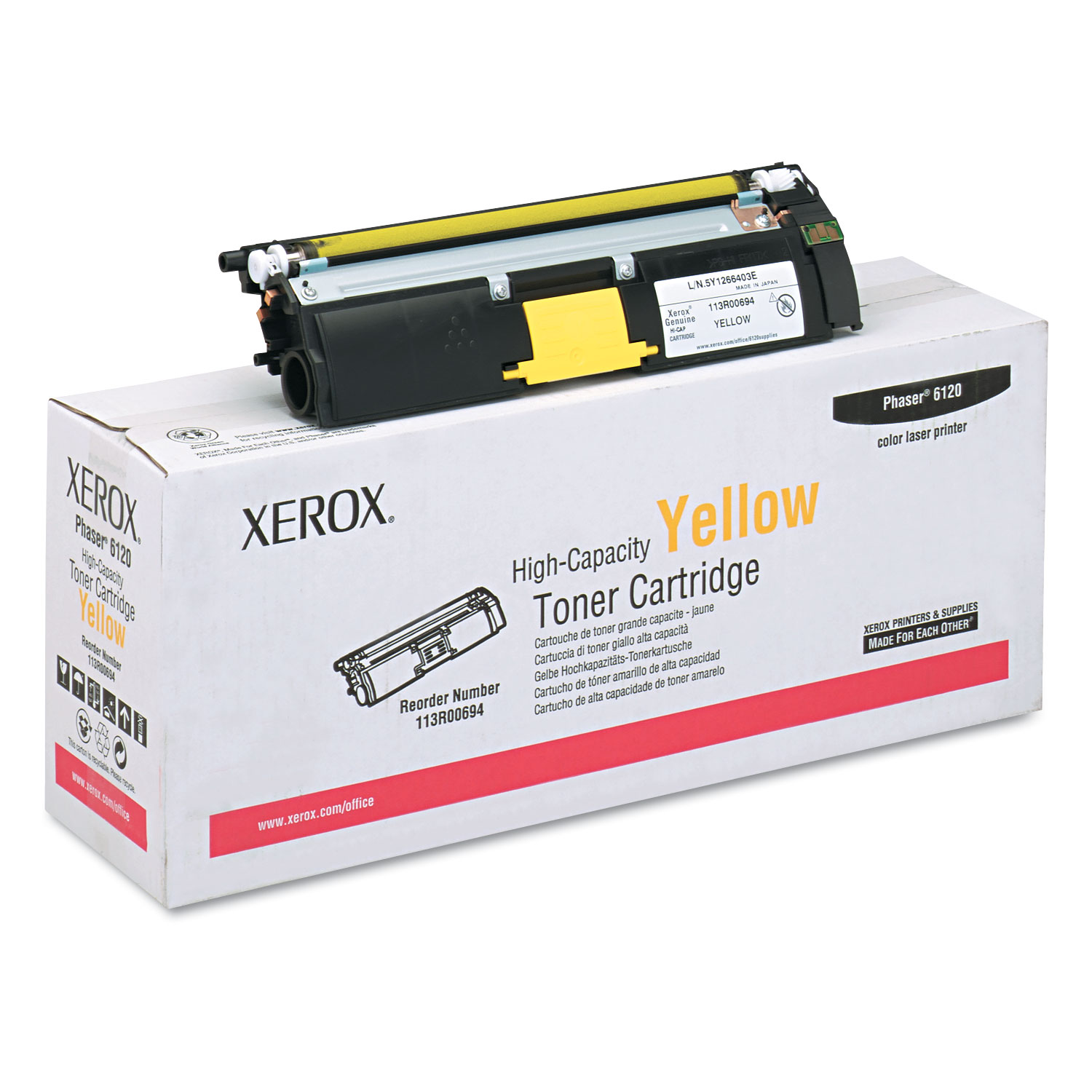 113R00694 High-Yield Toner, 4500 Page-Yield, Yellow