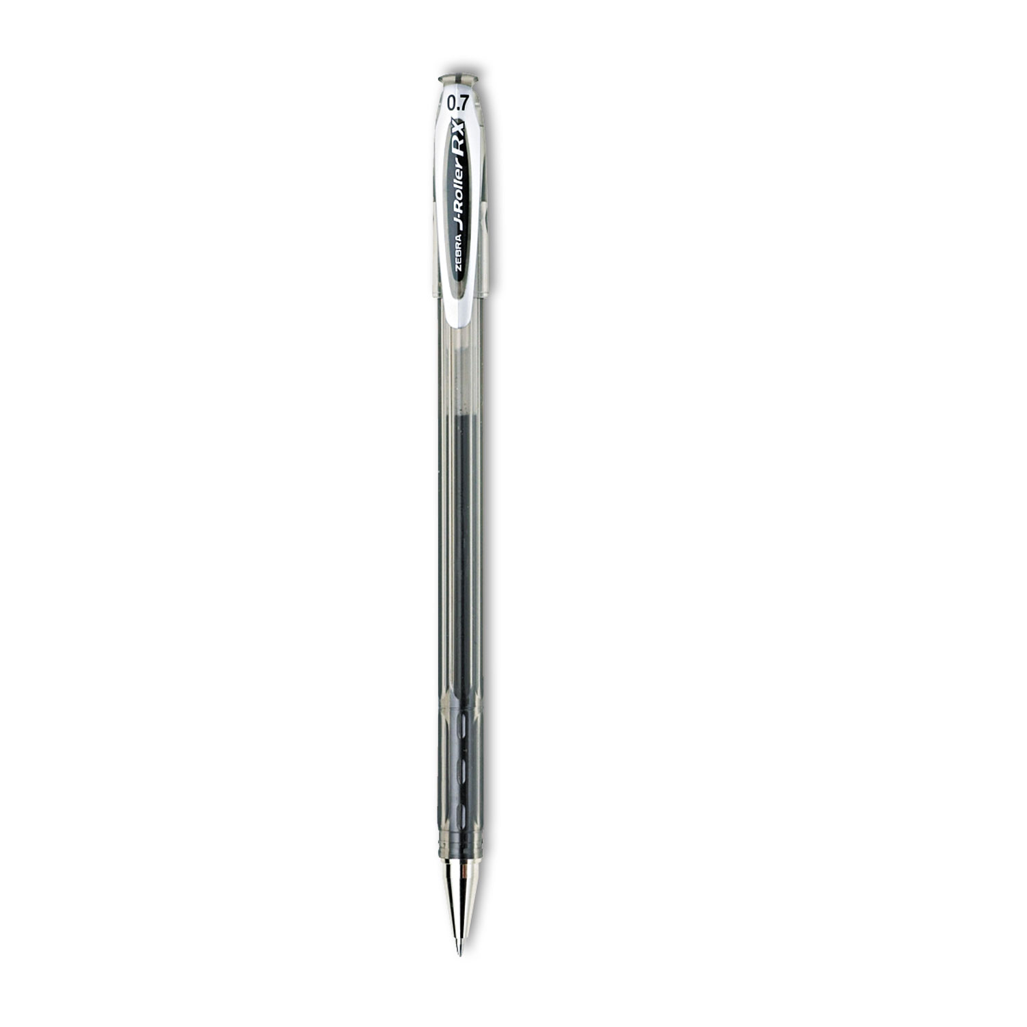 J-Roller RX Gel Pen, Stick, Medium 0.7 mm, Black Ink, Clear/Black