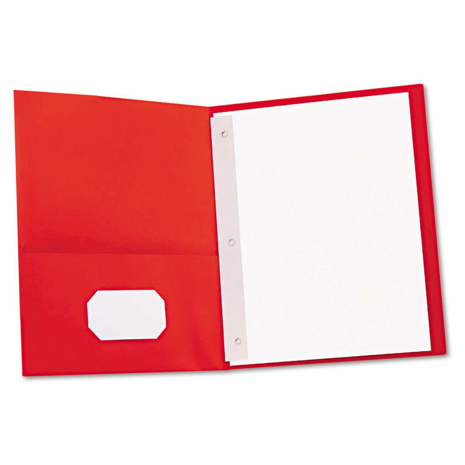 Two-Pocket Portfolios w/Tang Fasteners, 11 x 8-1/2, Red, 25/Box