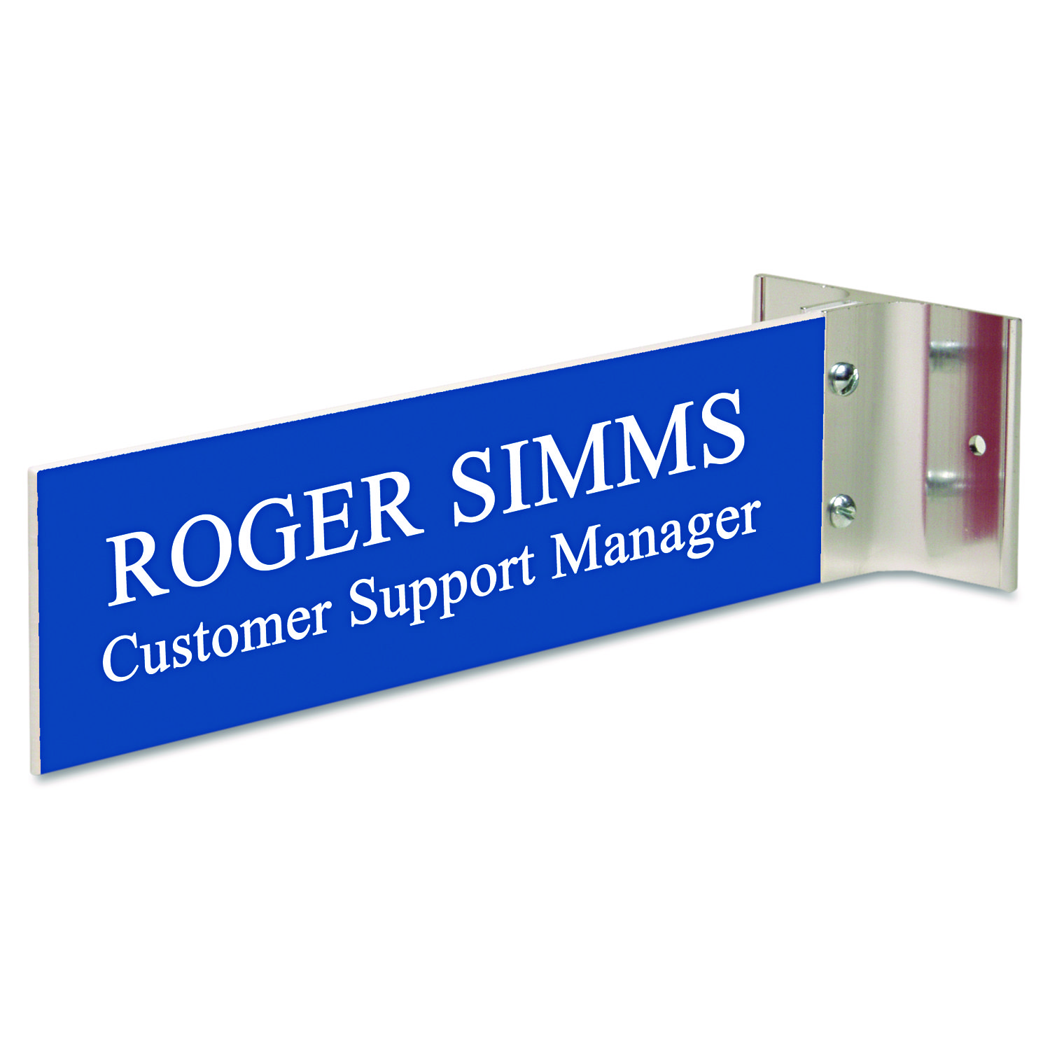 Custom Engraved Hallway Sign, 10 x 2, Gold Holder