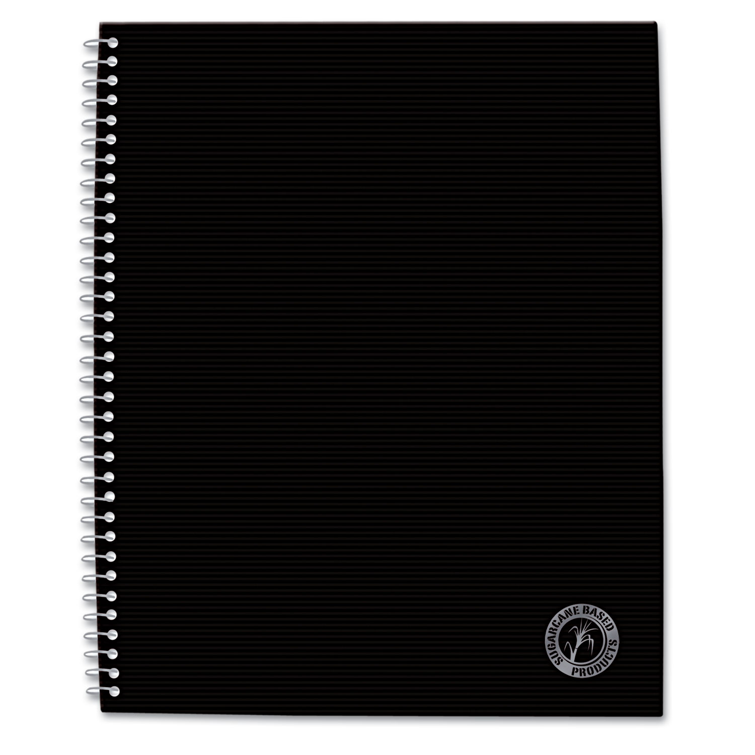 Deluxe Sugarcane Based Notebooks, 1 Subject, Medium/College Rule, Black Cover, 11 x 8.5, 100 Pages