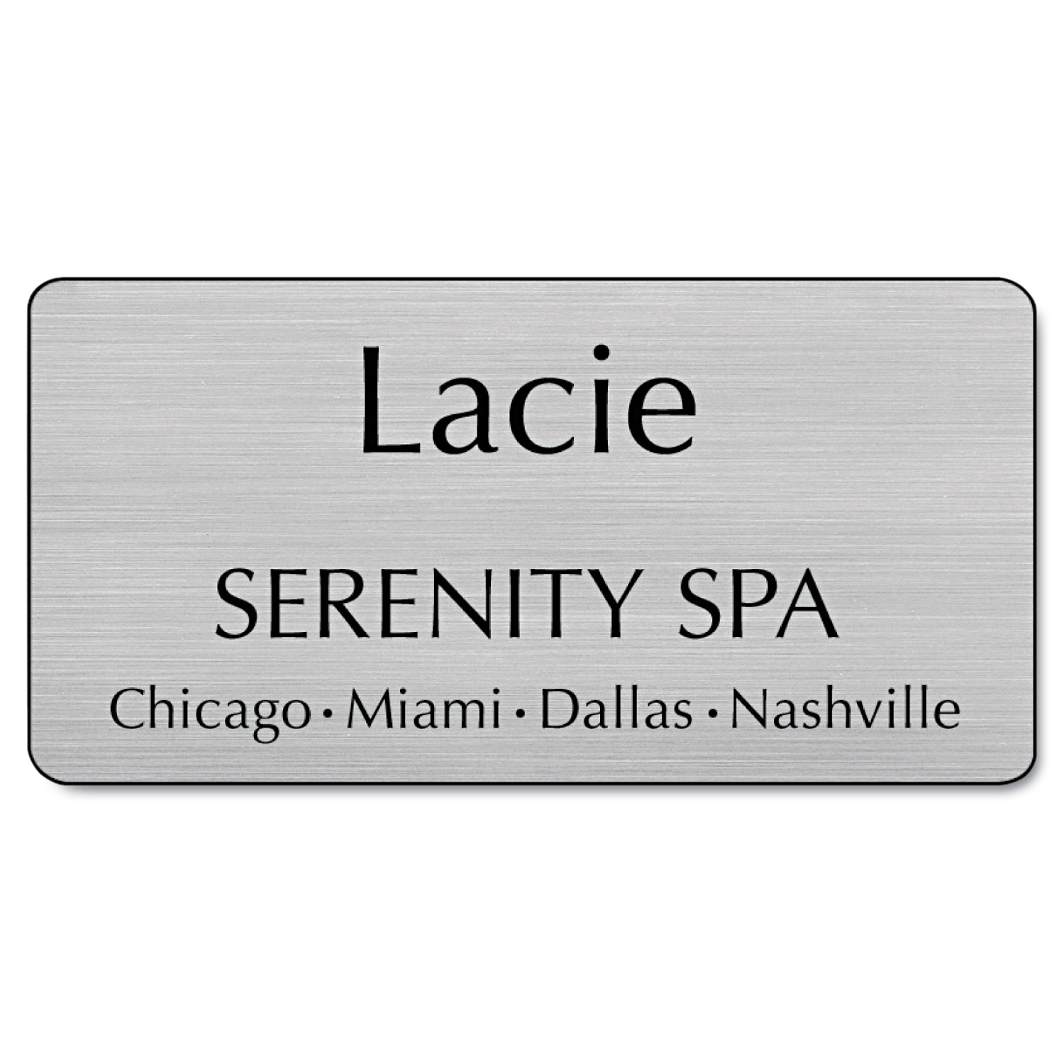  Identity Group 4346M Customized Engraved Name Badge With Magnetic Fastener, 1 1/2 x 3, Assorted (USS4346M) 