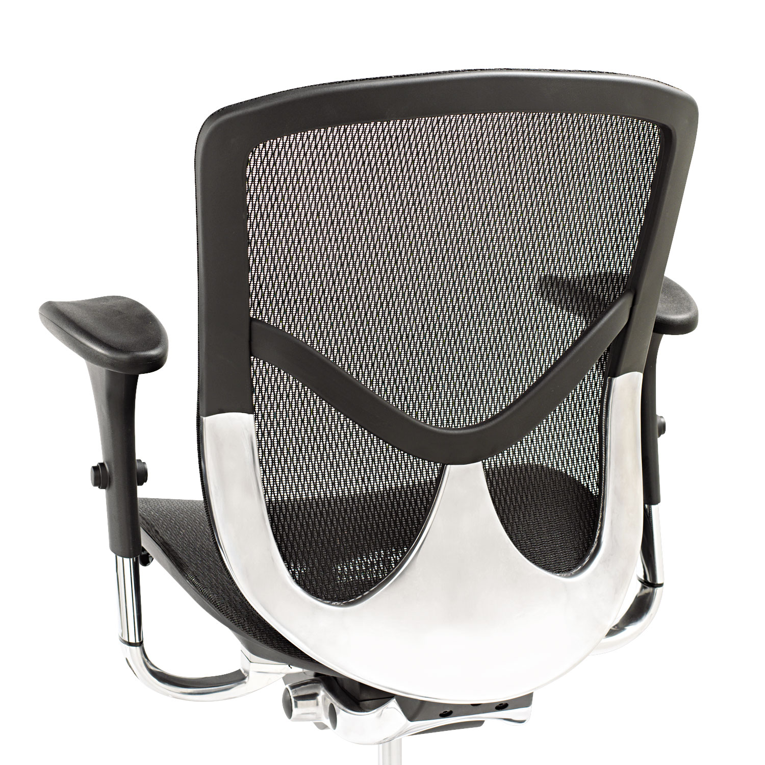 Alera EQ Series Ergonomic Multifunction Mid-Back Mesh Chair, Supports up to 250 lbs., Black Seat/Black Back, Aluminum Base
