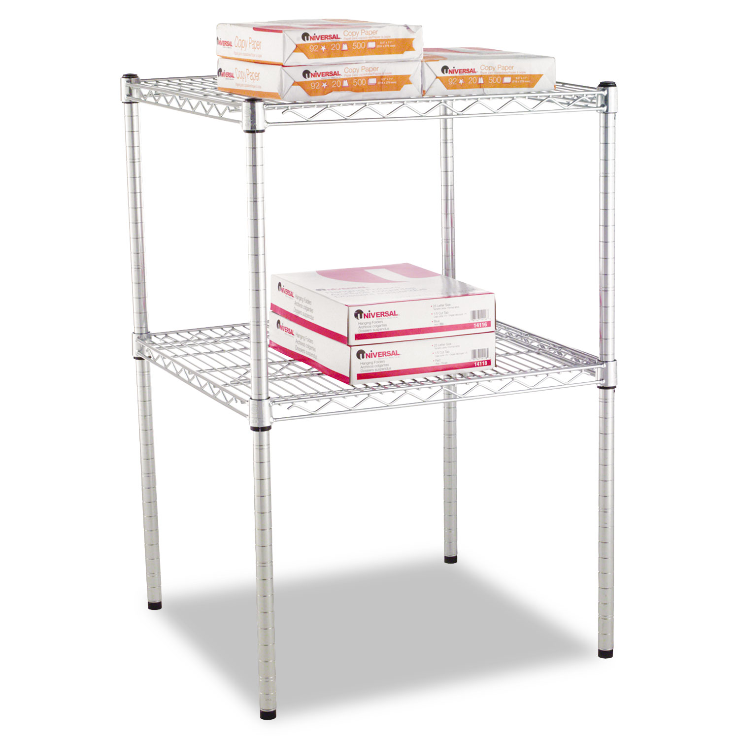 Industrial Wire Shelving Extra Wire Shelves, 24w x 24d, Silver, 2 Shelves/Carton